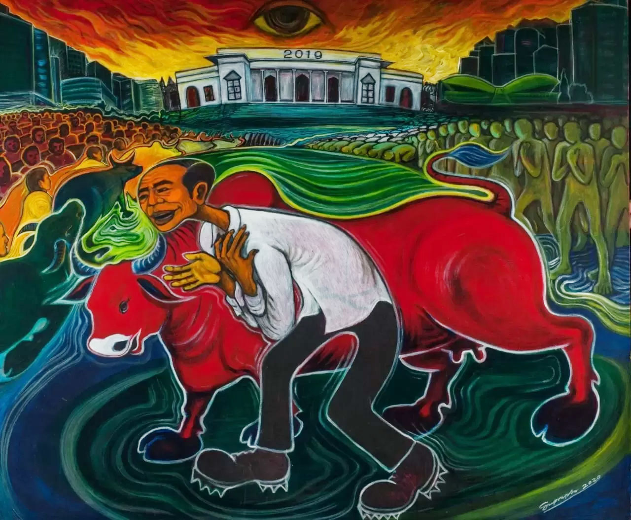 ジョコウィの風刺画